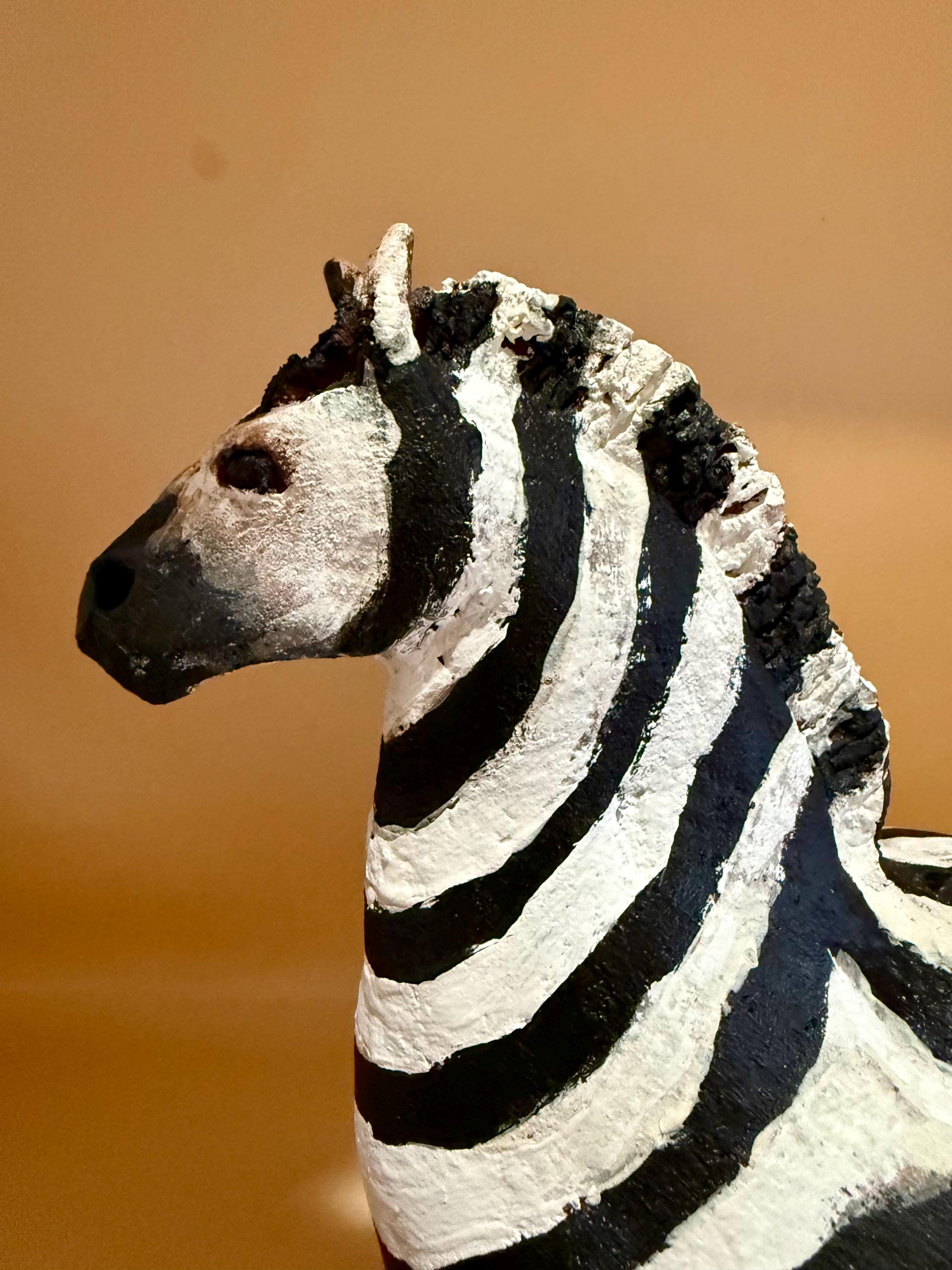 Ceramic Zebra Statue - Etsy