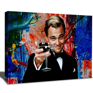 Great Gatsby Leonardo Dicaprio Toast Wall Art Great Gatsby Etsy
