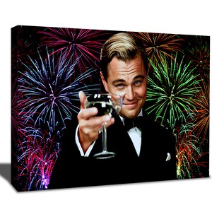 Great Gatsby Leonardo Dicaprio Toast Wall Art Great Gatsby Etsy