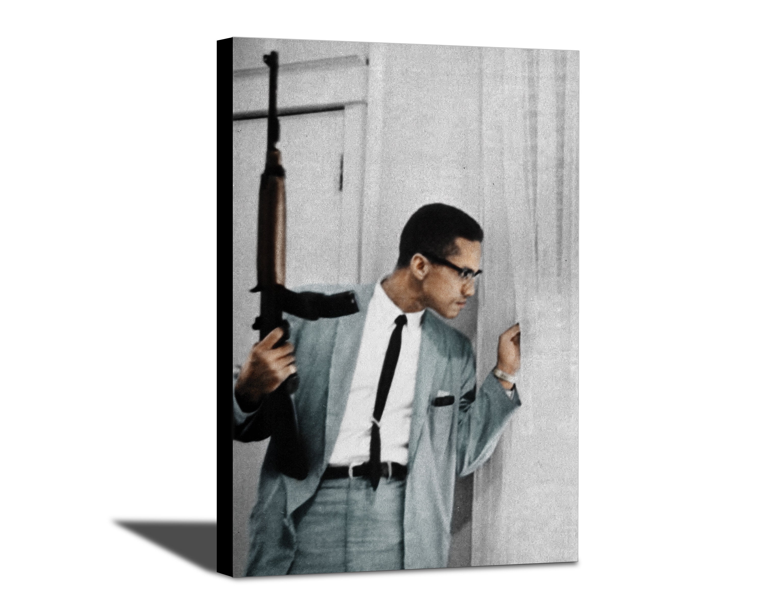 Malcolm X Wall Art Civil Rights Poster Black Militant Etsy