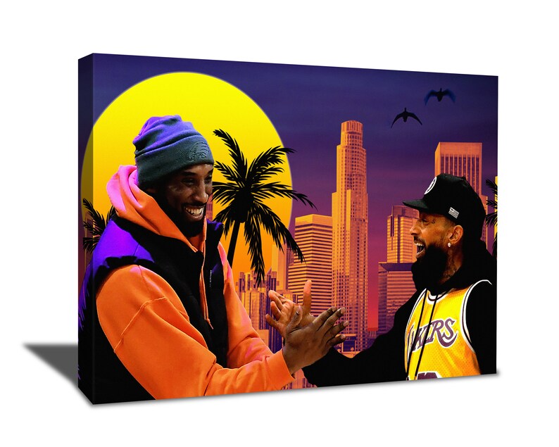 Nipsey Hussle & Kobe Bryant Mamba Mentality TMC Wall Art LA | Etsy