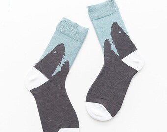 Novelty Sheep, Deer & Shark Socks, Cotton Blend, Gift Box