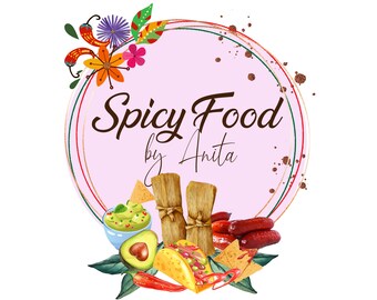 Custom Mexican Food Logo Design, Spicy Hot, Tamales (Digital)