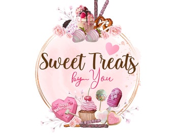 Sweet Treats Logo Design, Heart Breakable Logo, I Customize the  Logo for You, Strawberry Chocolate Logo, Dipped Oreos, Cakesicle Logo