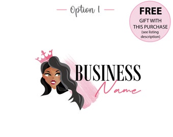 Silver Pink Hair Business Logo Hair Extensions Premade Logo Etsy