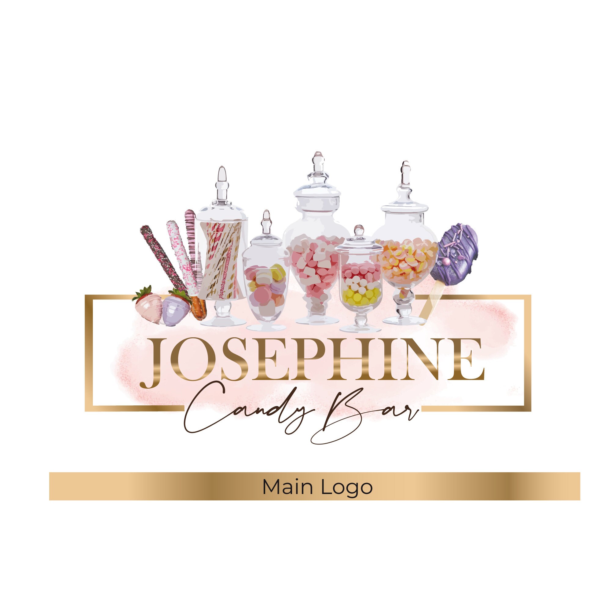 Sweet Treats Logo Candy Bar Logo Design Apothecary Candy Jar Etsy UK