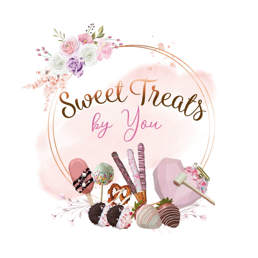 Sweet Treats Logo Design, Heart Breakable Logo, I Customize the Logo