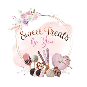 Sweet Treats Logo Design, Heart Breakable Logo, I Customize the  Logo for You, Strawberry Chocolate Logo, Dipped Oreos, Cakesicle Logo