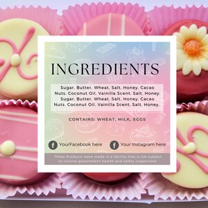 Ingredients Label Sticker - You Get Two Files Circular and Square Label ...
