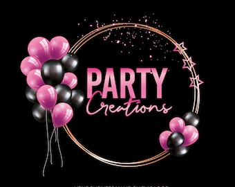 Logo design Balloon Party Design, Party Planner Logo, Events Logo Design, Logo Celebration, Logo Party Time.