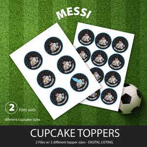Messi Cupcake Toppers 2 Sizes Just Download Print Cut - Etsy