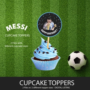 Messi Cupcake Toppers 2 Sizes Just Download Print Cut - Etsy