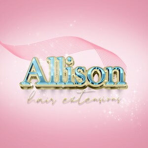 Hair Logo, Beauty Logo, Gold Shinny and Pink Logo, Cloud Logo, Pastel Logo, Gold Logo