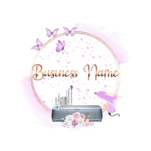 Crafts Logo Design, Tumbler Design Logo, Paper Florist Logo, Cutting Machine Logo, Boho Crafts Designs, Butterfly Logo
