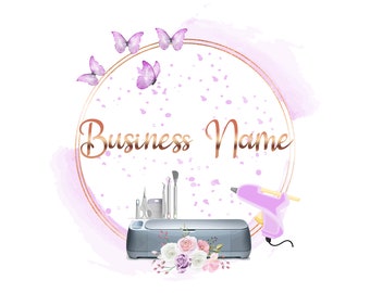 Crafts Logo Design, Tumbler Design Logo, Paper Florist Logo, Cutting Machine Logo, Boho Crafts Designs, Butterfly Logo
