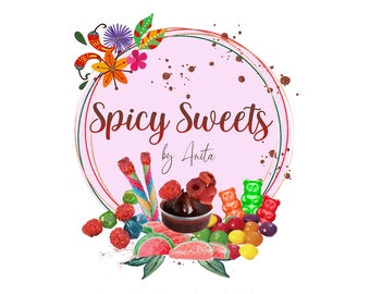 Swees Logo Design, Chamoy Candy Logo, Gummies, Mexican Hot Sweets Logo, Dulces Enchilados Logo, Chamoy Logo, Hot Gummies