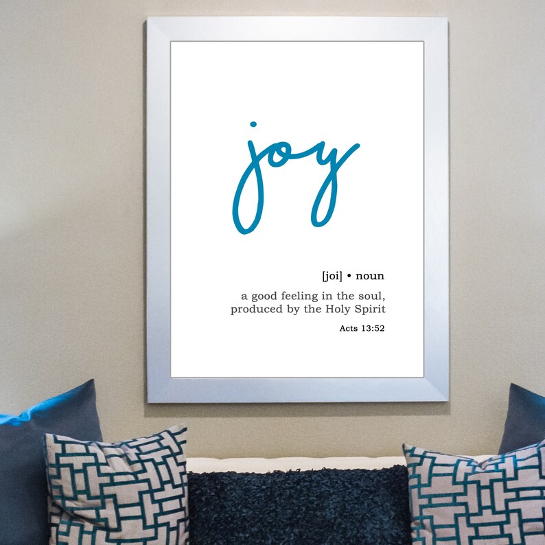 Joy Definition Wall Decor 4 Color Variations Scripture Sign  Etsy