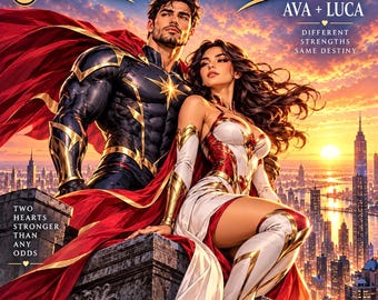 Custom Couples Comic Book Cover Portrait Collection One | Personalized Superhero Couple Art | Romantic Fantasy Gift - Collection Two