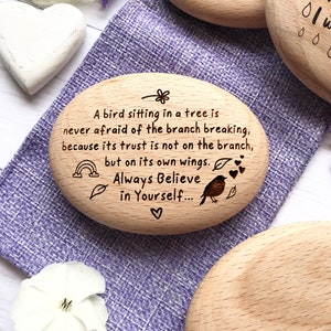 Believe in Yourself, Encouragement Gift, Self Belief Gift, Confidence Quote, Engraved Gifts, Keepsake Pebble, Gift for Daughter, Positivity image 4