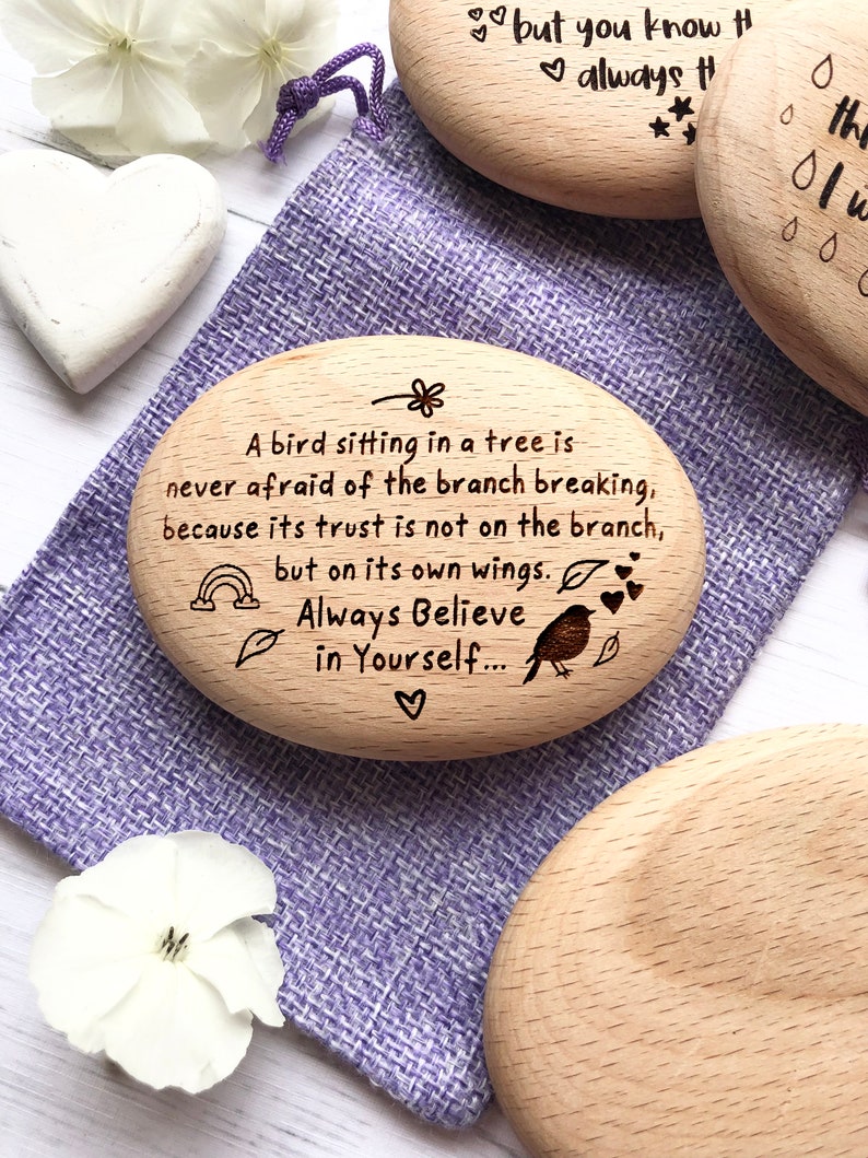 Believe in Yourself, Encouragement Gift, Self Belief Gift, Confidence Quote, Engraved Gifts, Keepsake Pebble, Gift for Daughter, Positivity image 4