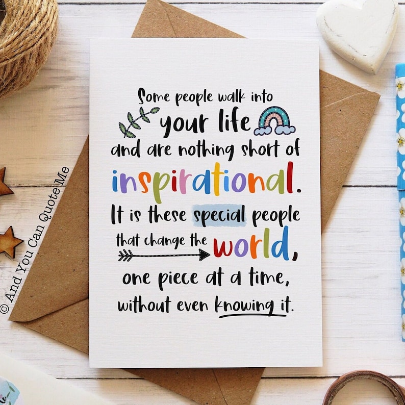 Inspirational People Card, Positivity Card, Mentor Card, Thank You Card, Teacher Card, Card for Boss, Colleague Card, Thank You Boss image 2