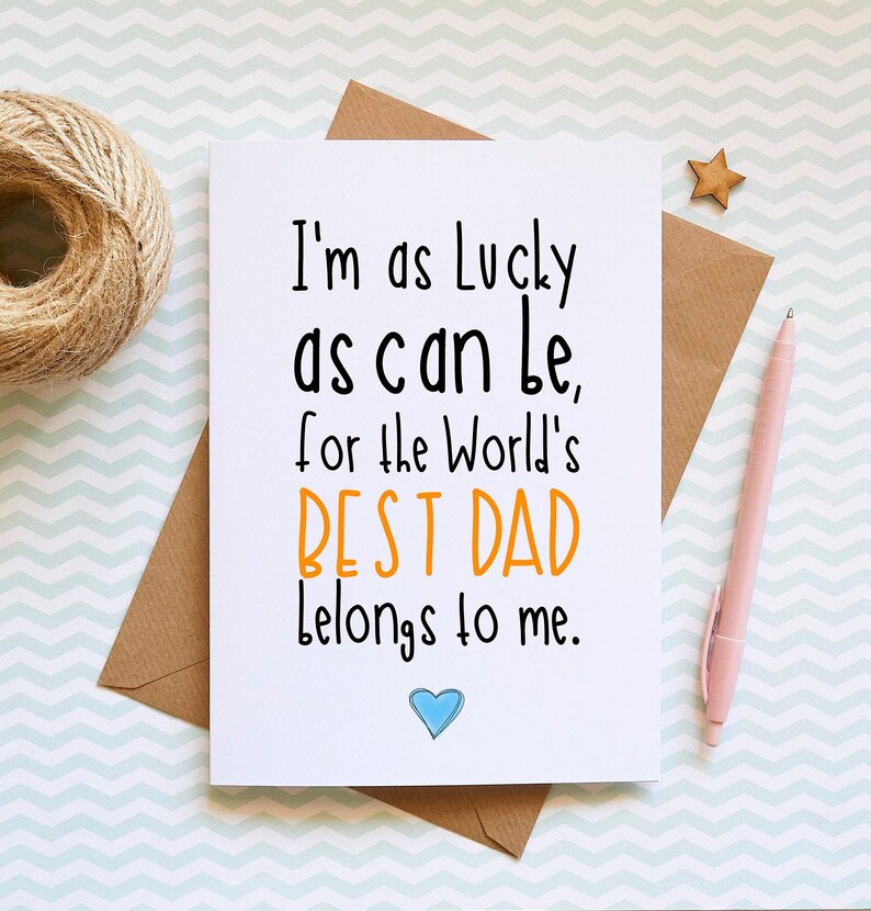 Card for Dad Thank You Dad Love You Dad Best Dad Etsy