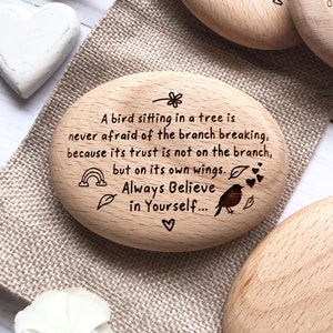 Believe in Yourself, Encouragement Gift, Self Belief Gift, Confidence Quote, Engraved Gifts, Keepsake Pebble, Gift for Daughter, Positivity image 7