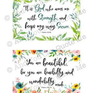4x6 Bible Verse Cards Psalms Quotes Instant Download Cards - Etsy