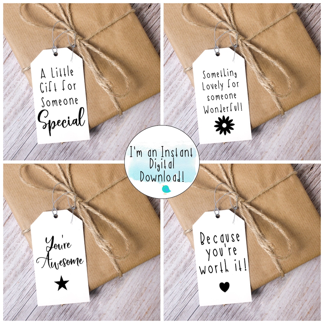 Printable Gift Tags, Any Occasion Gift Tags, Instant Download, Wrapping ...