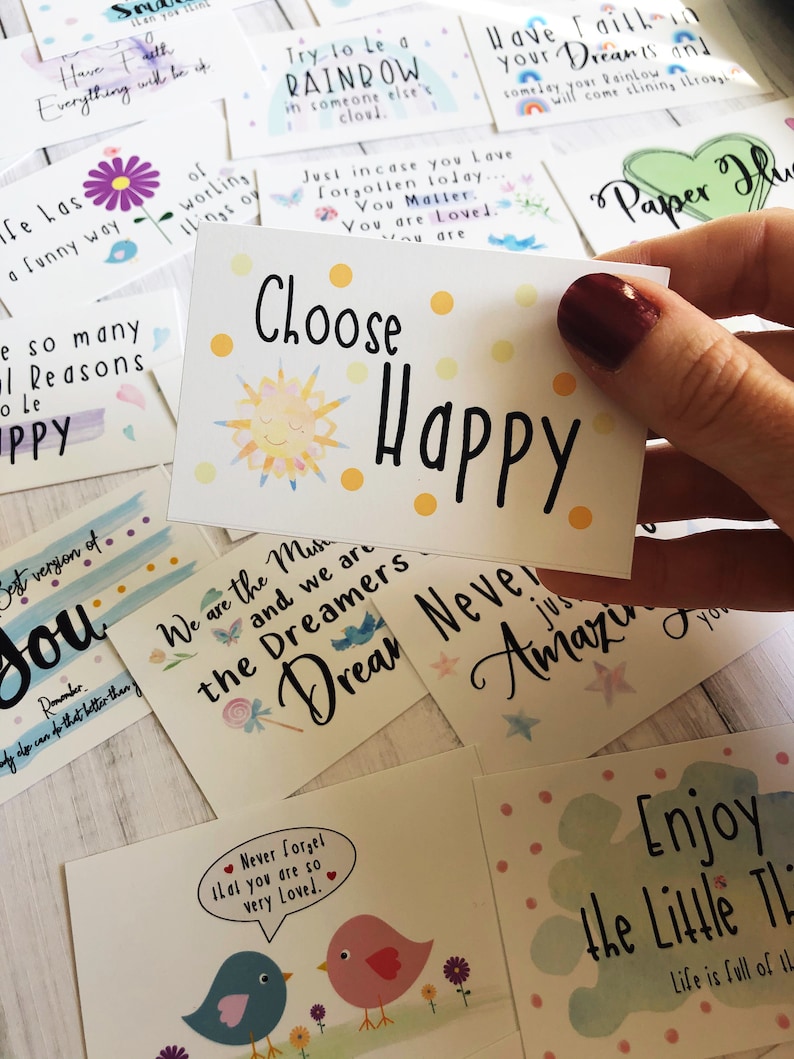 Printable Positivity Cards Inspiring Quotes Encouragement - Etsy