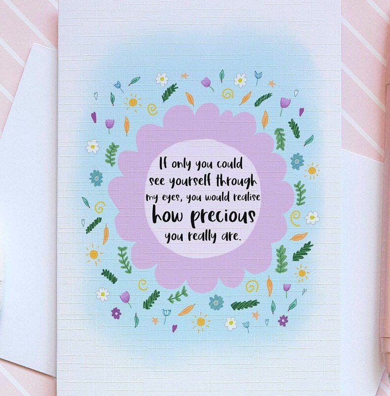 Encouragement Card, Positivity Card, Friendship Card, Self Confidence Card, Daughter Card, Believe in Yourself, Self Esteem Card, I Love You image 7