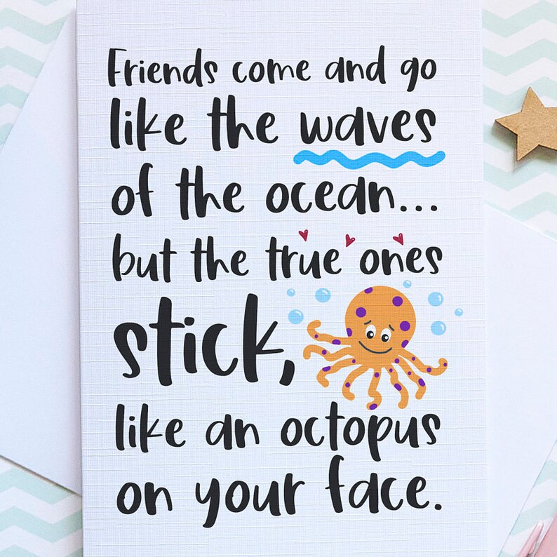 Friendship Card Best Friend Card Thank You Friend There for Etsy