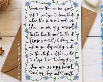 Forget Me Not, Sympathy Card, Loss of Loved One, Thinking of You, Depression Verse, Sympathy Poem, Anxiety, Pet Loss, Suffering Loss