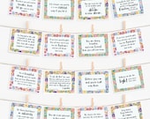 40 Printable Positivity Mini Cards, Encouragement Quotes, Inspiring Quotes, Digital Download, Positivity Stationery, Lunchbox Notes