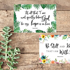 4x6 Bible Verse Cards, Psalms Quotes, Instant Download Cards, Printable ...