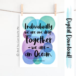 Digital Download, Teamwork Print, Office Print, Gift for Boss, Leadership Print, Team Motivation, Inspiring Quotes, Workplace Print