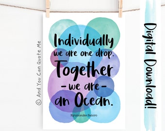 Digital Download, Teamwork Print, Office Print, Gift for Boss, Leadership Print, Team Motivation, Inspiring Quotes, Workplace Print
