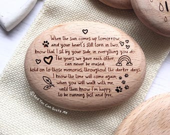 Pet Loss Pebble, Pet Memorial, Sympathy Gift, Dog Loss, Cat Loss, Memory Pebble, Pet Poem, And You Can Quote Me, Pet Bereavement, Paw Print