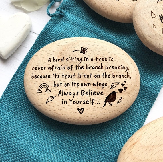 Believe in Yourself, Encouragement Gift, Self Belief Gift, Confidence Quote, Engraved Gifts, Keepsake Pebble, Gift for Daughter, Positivity