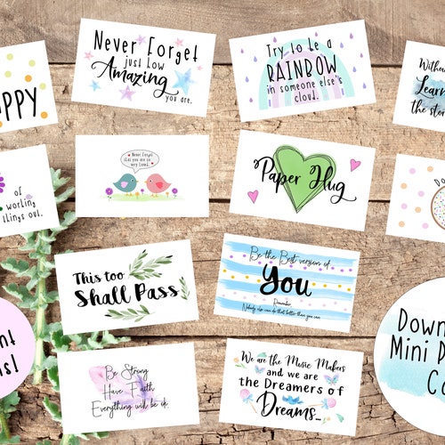Inspirational Quote Cards Printable Bundle Etsy Inspirational Quote Cards Printable Bundle Etsy