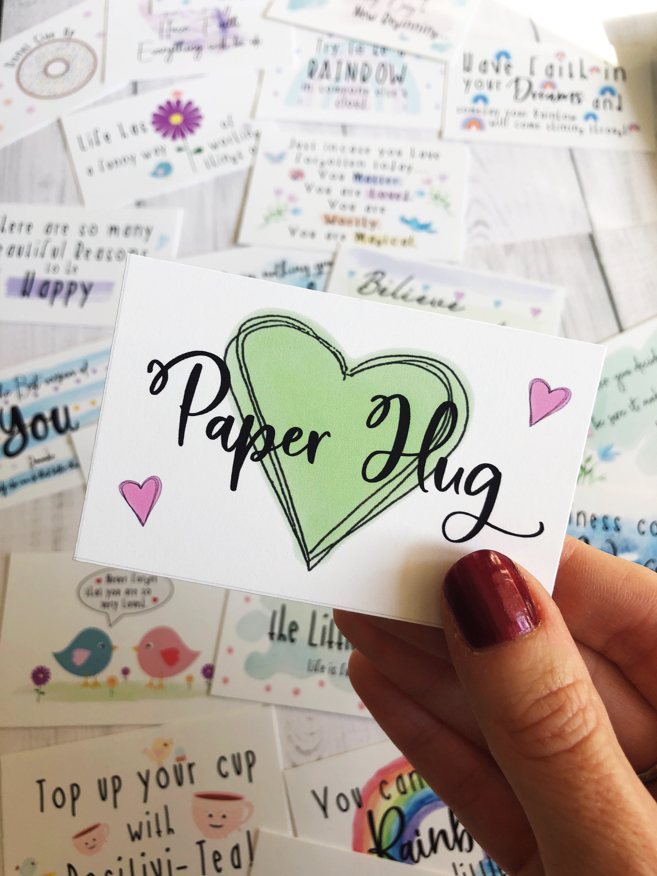 24 Printable Mini Positivity Cards, Inspiring Quotes, Encouragement ...