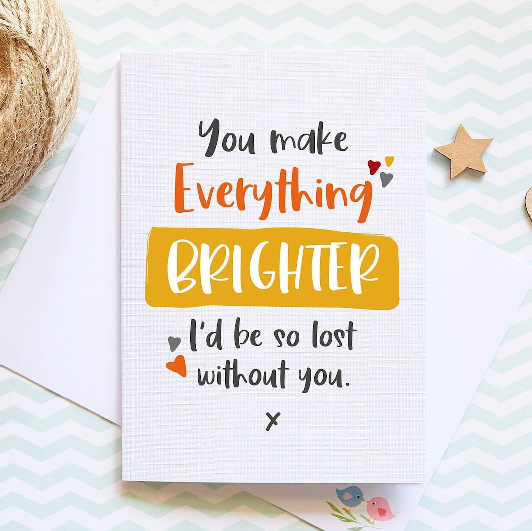 Positivity Card, Card for Friend, Friendship Card, Thank You Card, Love ...