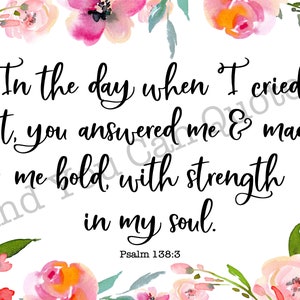 4x6 Bible Verse Cards Psalms Quotes Instant Download Cards - Etsy