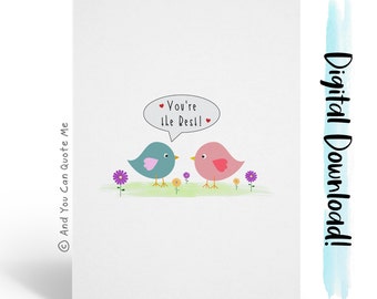 Thank You Card, Instant Download, Best Friend Card, Printable Card, Miss You Card, Mother's Day Card, Friendship Card, Just Because Card