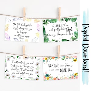 4x6 Bible Verse Cards, Psalms Quotes, Instant Download Cards, Printable ...