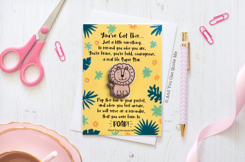 Pocket Hug, You Got This, Be Brave, Anxiety Card, First Day at School, Self Confidence Gift, Believe in Yourself, And You Can Quote Me image 8