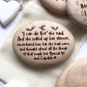 I Can Pebble, Positivity Gift, Believe in Yourself, Encouragement Quote, Gift for Daughter, Keep Going Reminder, Self Confidence Gift, image 1