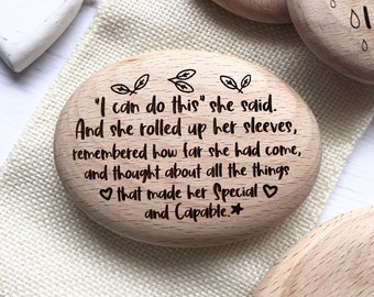 I Can Pebble, Positivity Gift, Believe in Yourself, Encouragement Quote, Gift for Daughter, Keep Going Reminder, Self Confidence Gift,