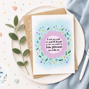 Encouragement Card, Positivity Card, Friendship Card, Self Confidence Card, Daughter Card, Believe in Yourself, Self Esteem Card, I Love You image 9