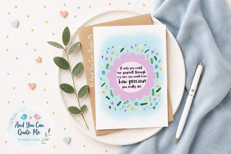 Encouragement Card, Positivity Card, Friendship Card, Self Confidence Card, Daughter Card, Believe in Yourself, Self Esteem Card, I Love You image 9